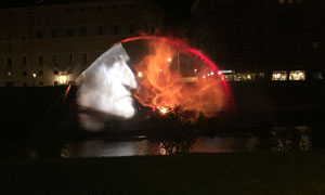 lighting project Dante's night Florence